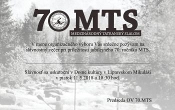 Slávnostný večer pri príležitosti 70. ročníka MTS